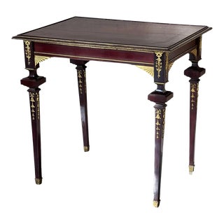 Late 19th Empire Style Rectangular Coffee or Side Table in François Linke Style For Sale