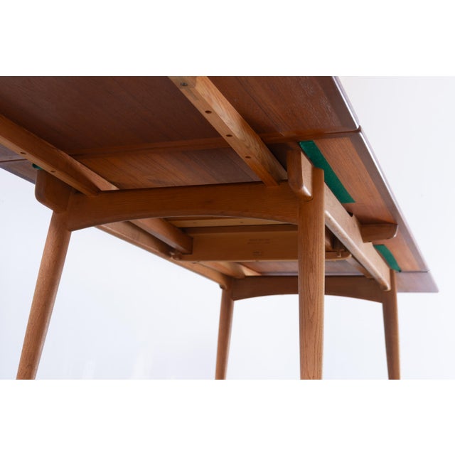 Danish Teak and Oak AT-312 Dining Table by Hans Wegner for Andreas Tuck, 1960s For Sale - Image 6 of 18