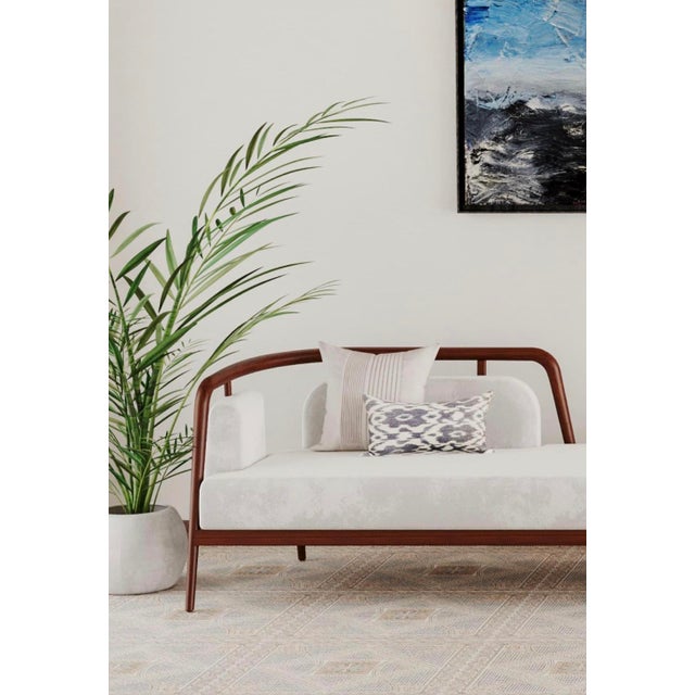Essex White Velvet Daybed by Javier Gomez For Sale - Image 3 of 7