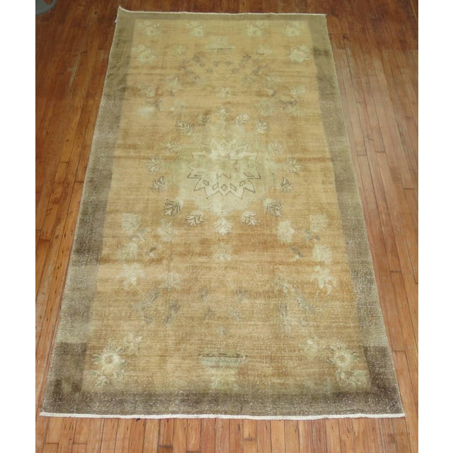 Early 21st Century Vintage Turkish Caramel Rug For Sale - Image 5 of 6