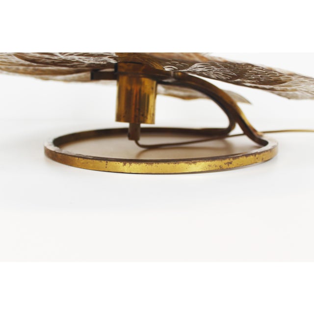 1970s Vintage Waterlily Table Lamp by Tommaso Barbi for Bottega Gadda, Italy, 1960s For Sale - Image 5 of 10