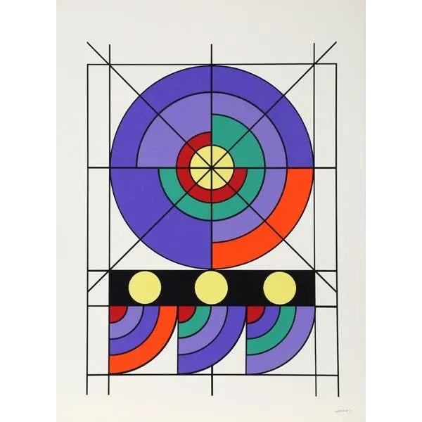 Modern 1971 Edival Ramosa "Sin Titulo" Print For Sale - Image 3 of 3
