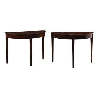 Pair of 19th C. Italian Demi-Lune Consoles For Sale