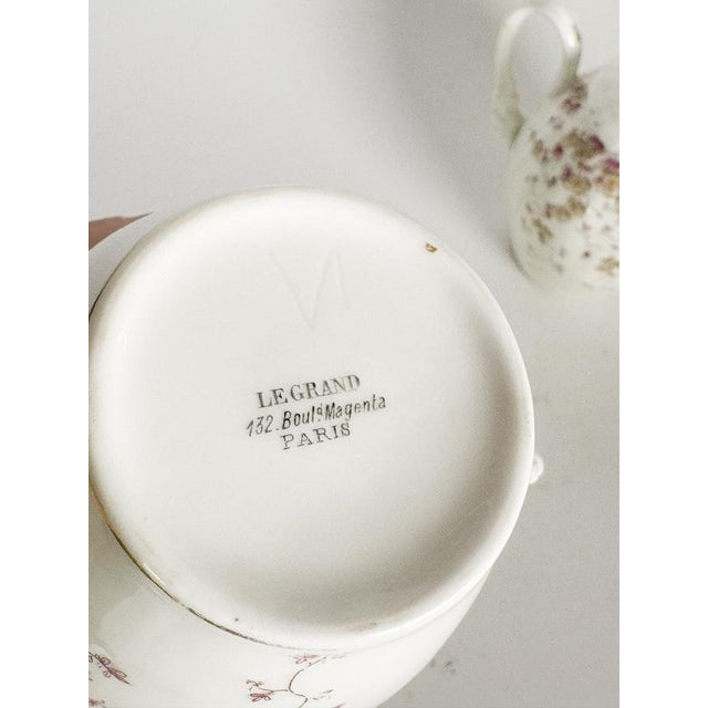 Tea Service with Floral Decoration, France, 20th Century, Set of 2 For Sale - Image 10 of 11