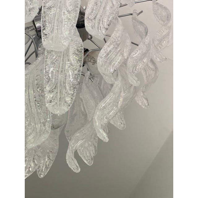 Contemporary Leafes Murano Glass Chandelier in Vintage Style For Sale - Image 9 of 13