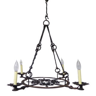 Antique Iron Chandelier For Sale