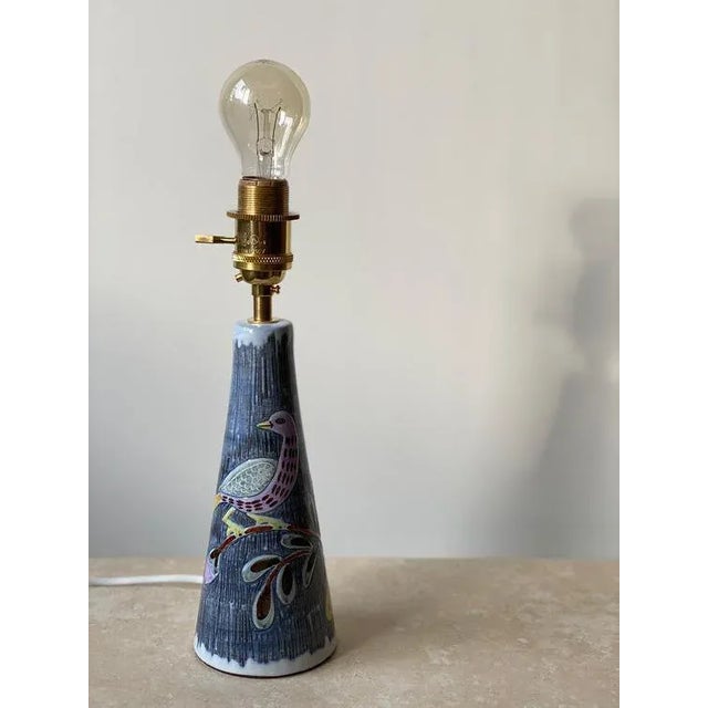 1960s Colorful Ceramic Lamp from Tilgman Keramik, 1960s For Sale - Image 5 of 6