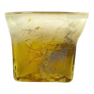 Organic Mid Century Slag Glass Vessel For Sale