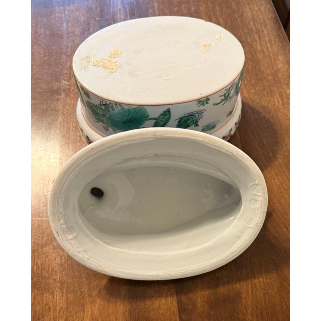 1970s Chinese Famille Rose Duck Tureen For Sale - Image 4 of 18