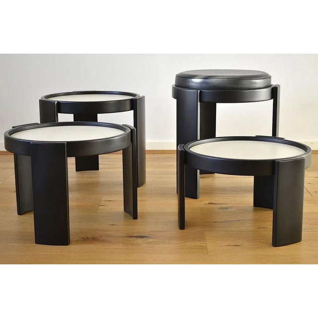 Model 780 Nesting Tables by Gianfranco Frattini for Cassina, 1960s, Set of 4 For Sale - Image 12 of 18