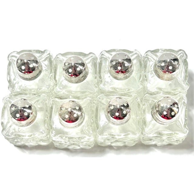 Vintage Cut Crystal Salt & Pepper Shakers – Silverplate Tops, Set of 4 Pairs For Sale In Louisville - Image 6 of 6
