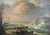 An oil on canvas depicting a seascape with figures ona rocky shore and ships in a turbulent sea. This is an original 1773...