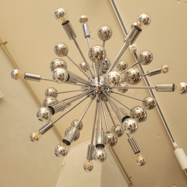 Space Age Sputnik Lamp in Chrome Metal, Germany, 1970s For Sale - Image 14 of 17