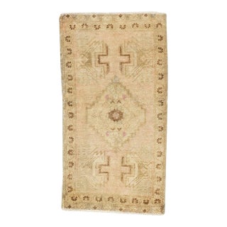 Washed Out Mini Vintage Rug For Sale