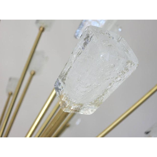 Fabio Ltd 21st Century Murano Ice Cubes Glass Sputnik Chandelier by Fabio LTD For Sale - Image 4 of 9