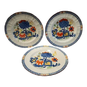 Trio of Early Mason's Jardiniere Pattern Plates - Circa 1894