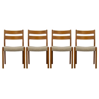Mid-Century Teak Dining Chairs from EMC, 1960s, Set of 4 For Sale
