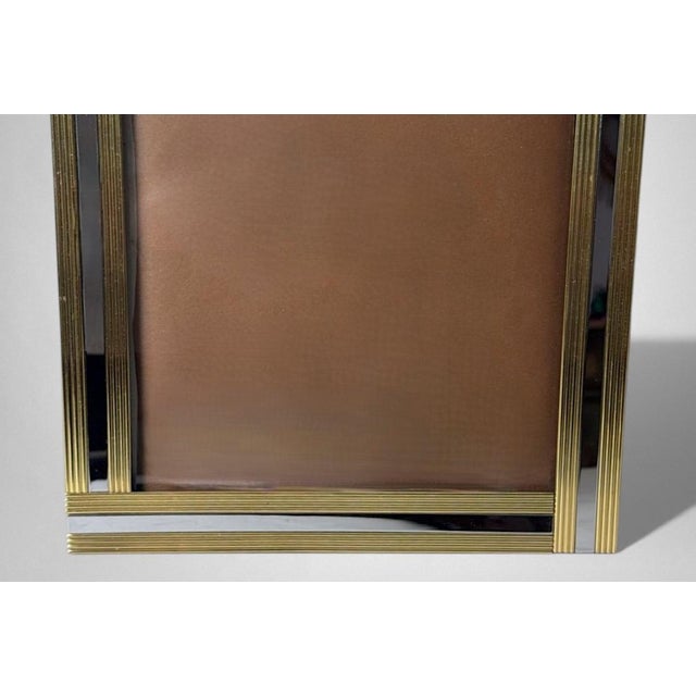 Romeo Rega Style Italian Brass and Steel Picture Frame For Sale - Image 10 of 18