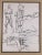 1990s Nude Female Figurative Pencil on Paper Drawings in Gold Tone Frame, Pair For Sale - Image 5 of 7