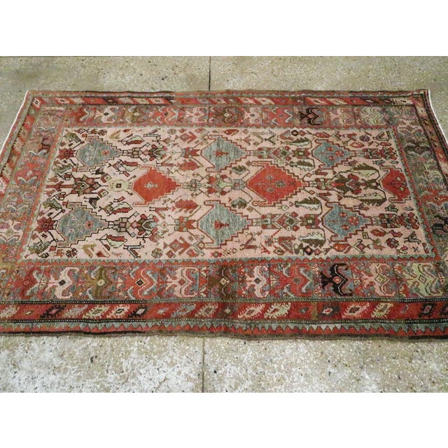 Galerie Shabab Collection Early 20th Century Handmade Persian Malayer Accent Rug For Sale - Image 4 of 7