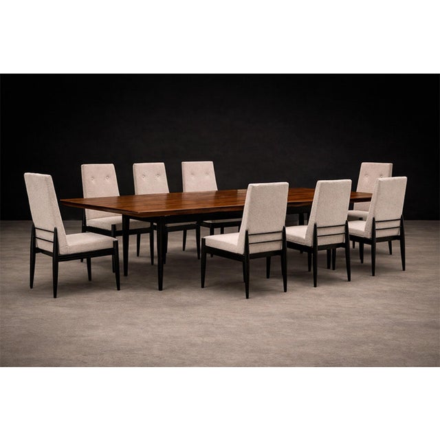 Produced by Cimo in Brazil during the 1960s, this extendable dining table exemplifies the material clarity and restrained...
