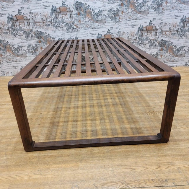 Vintage Chinese Elm Slotted Top Coffee Table For Sale - Image 12 of 13