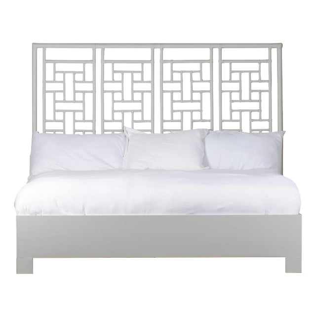 Ohana Platform Bed King, Light Gray For Sale