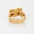 Vintage Nautical Flag Ring Signal C Charlie 18k Yellow Gold 6.5 Marine Jewelry For Sale - Image 4 of 7