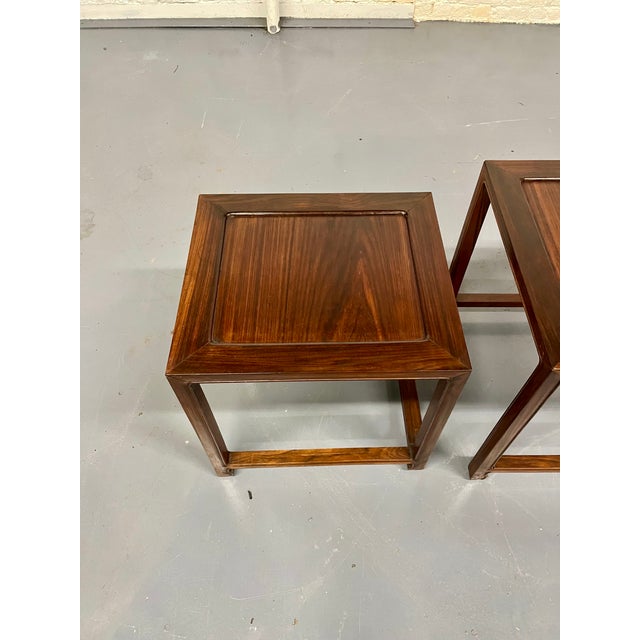 Vintage Solid Rosewood Nesting Tables For Sale In New York - Image 6 of 12