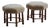Mid-Century Danish Oak Stools with Hexagonal Seats and Bobbin Legs, 1950s, Set of 2 For Sale