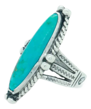Vintage Southwestern Navajo Sterling Silver and Turquoise Ring