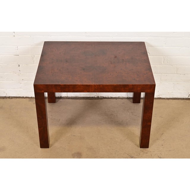 Paul Evans for Directional Mid-Century Modern Burl Wood Parsons Side Table, 1960s For Sale - Image 10 of 10