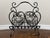 Traditional Vintage Wrought Iron Scroll Magazine Rack | Tuscan & Mediterranean Style For Sale - Image 3 of 12