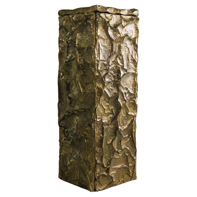 Golden Peak Brass Monolith by Zincutec For Sale - Image 9 of 9