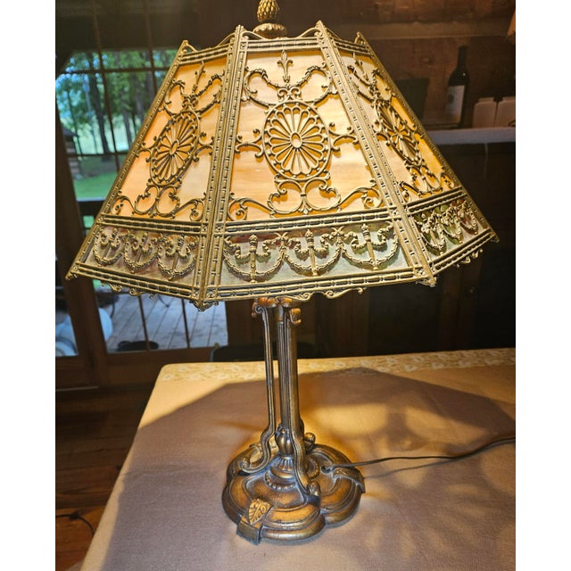American Early 20th Century Bradley and Hubbard Table Lamp For Sale - Image 3 of 18