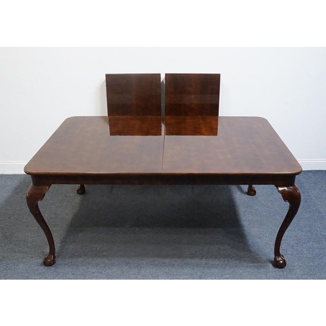 Henredon Furniture Solid Mahogany Traditional Chippendale Style 108" Dining Table W. Drawers For Sale - Image 9 of 13