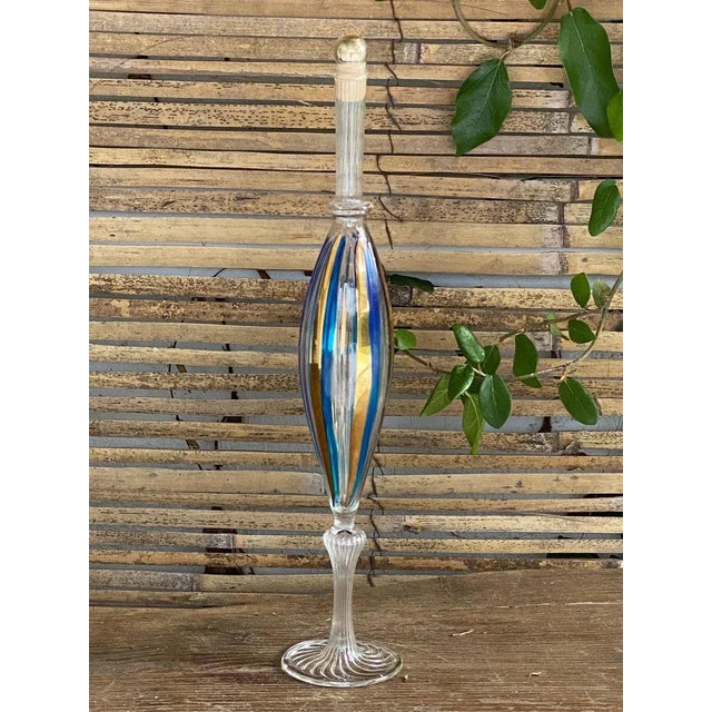 Venini Hand-Painted Gold 24-Karat Venitian Vase, 1970s For Sale - Image 4 of 18