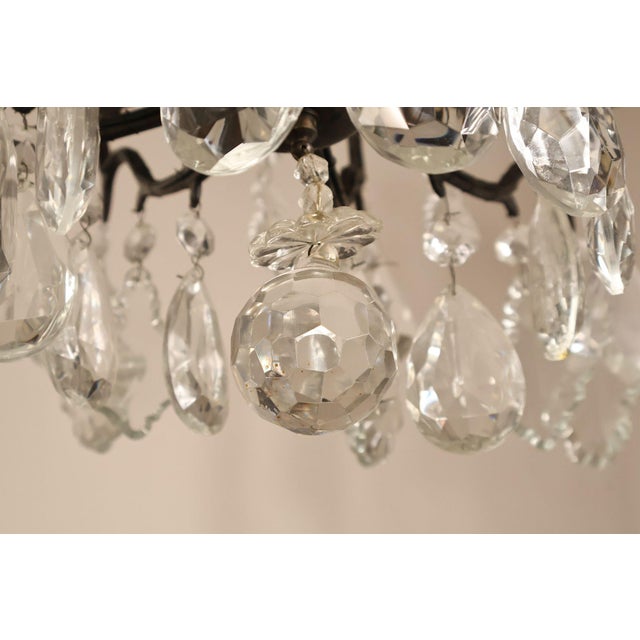 Late 20th Century Versailles Style Crystal And Bronze Chandelier For Sale - Image 5 of 18