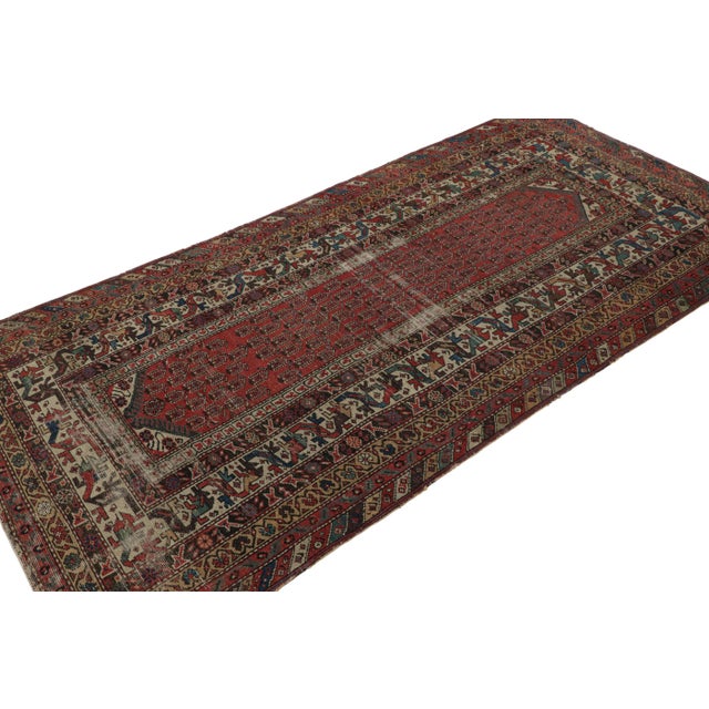 Rug & Kilim Antique Persian Runner Rug With Polychromatic Geometric Patterns, From Rug & Kilim For Sale - Image 4 of 7