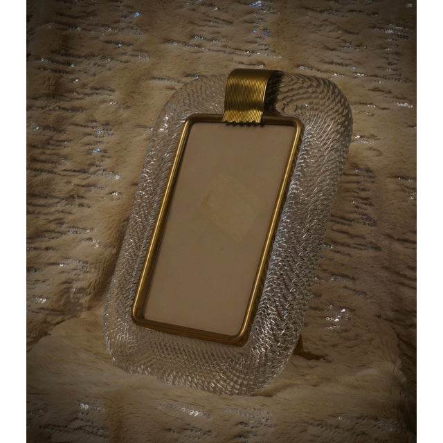 2000 - 2009 Murano Transparent Color Art Glass Picture Frame from Barovie & Toso, 2000 For Sale - Image 5 of 9