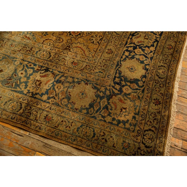 1900s Beige Classic Khorasan Designs Antique Knotted Wool Persian Mashad Rug For Sale - Image 9 of 9