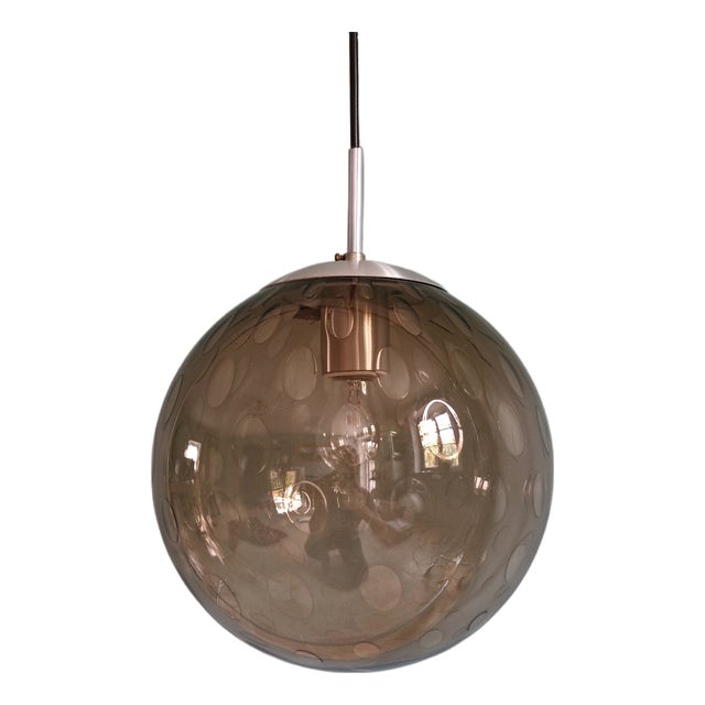 Space Age Honeycomb Smoked Glass Pendant Light from Raak Amsterdam, 1970s For Sale