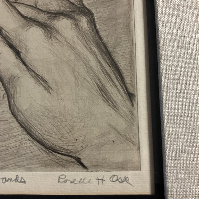 1940s 1940’s Original Drypoint Etching “The Conductor” by Rozelle Hellenberg Osk For Sale - Image 5 of 6