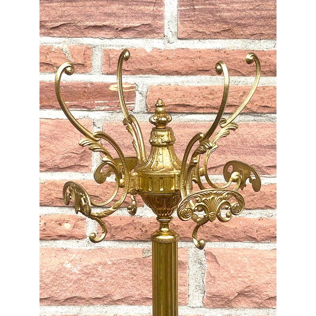 Gold Brass Coat Rack from Unbekannt, 1970s For Sale - Image 8 of 9