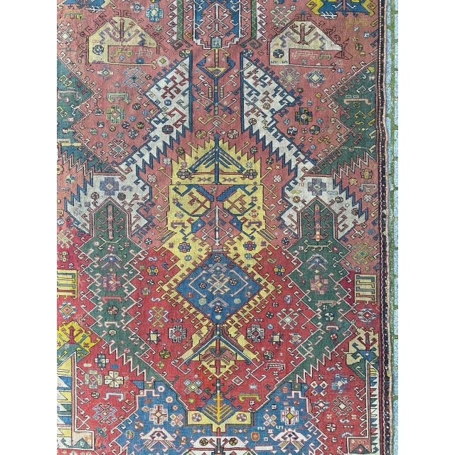 Very beautiful eagle design collectible Caucasian rug with nice unusual design and natural colors, entirely hand...