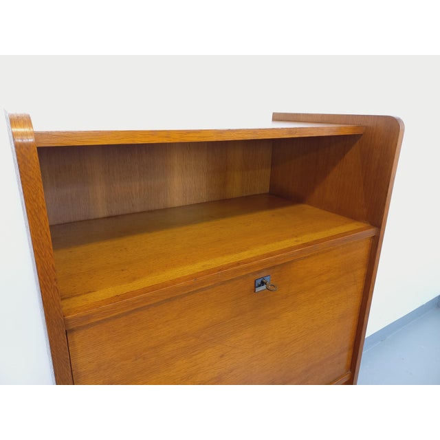 Vintage Oak Secretaire, 1960s For Sale - Image 9 of 16