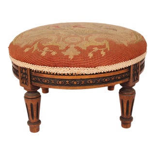 Louis XVI Style Beech Wood Footstool For Sale