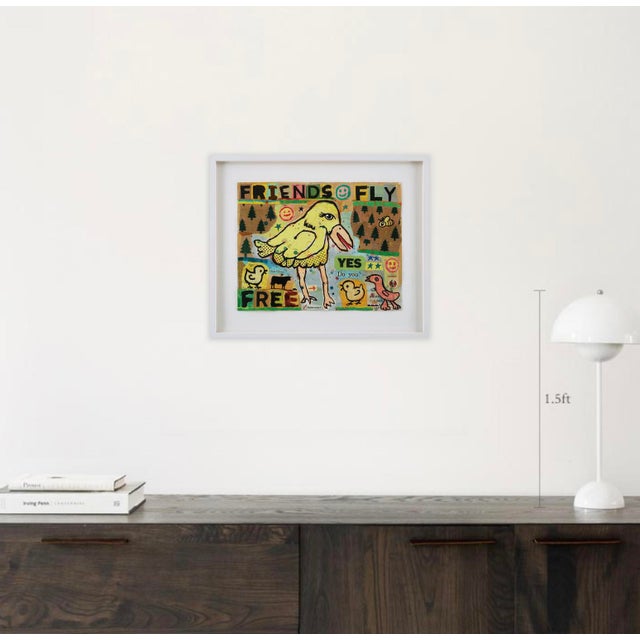 "Frequent Flyers" - Original, Mixed Media Collage Artwork by Brian McDonald For Sale - Image 4 of 6