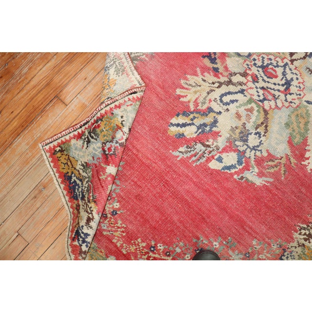 Pink Early 20th Century Zabihi Collection Turkish Ghiordes Pink Rug - 3'11" x 5'11" For Sale - Image 8 of 9