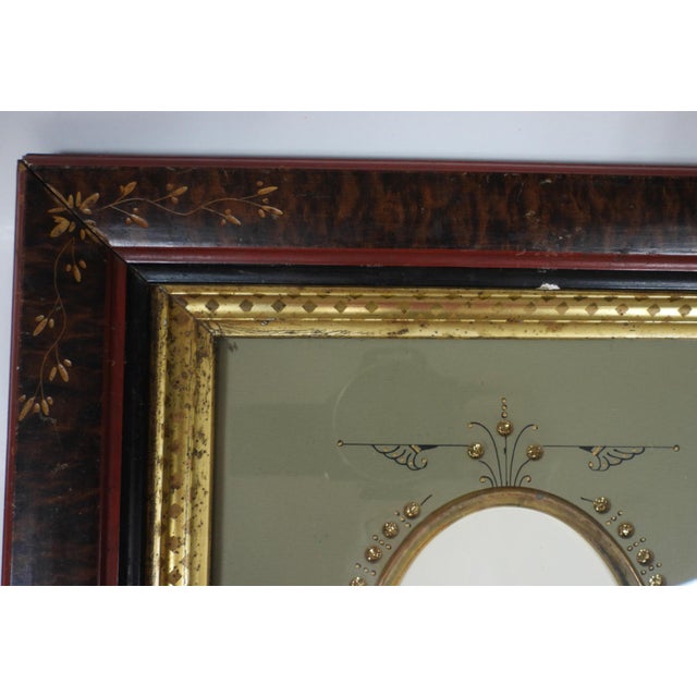 A Pair of mid 19th century ornate Victorian picture frames. Carved wood with giltwood insert and ornate oval mat. Mat has...